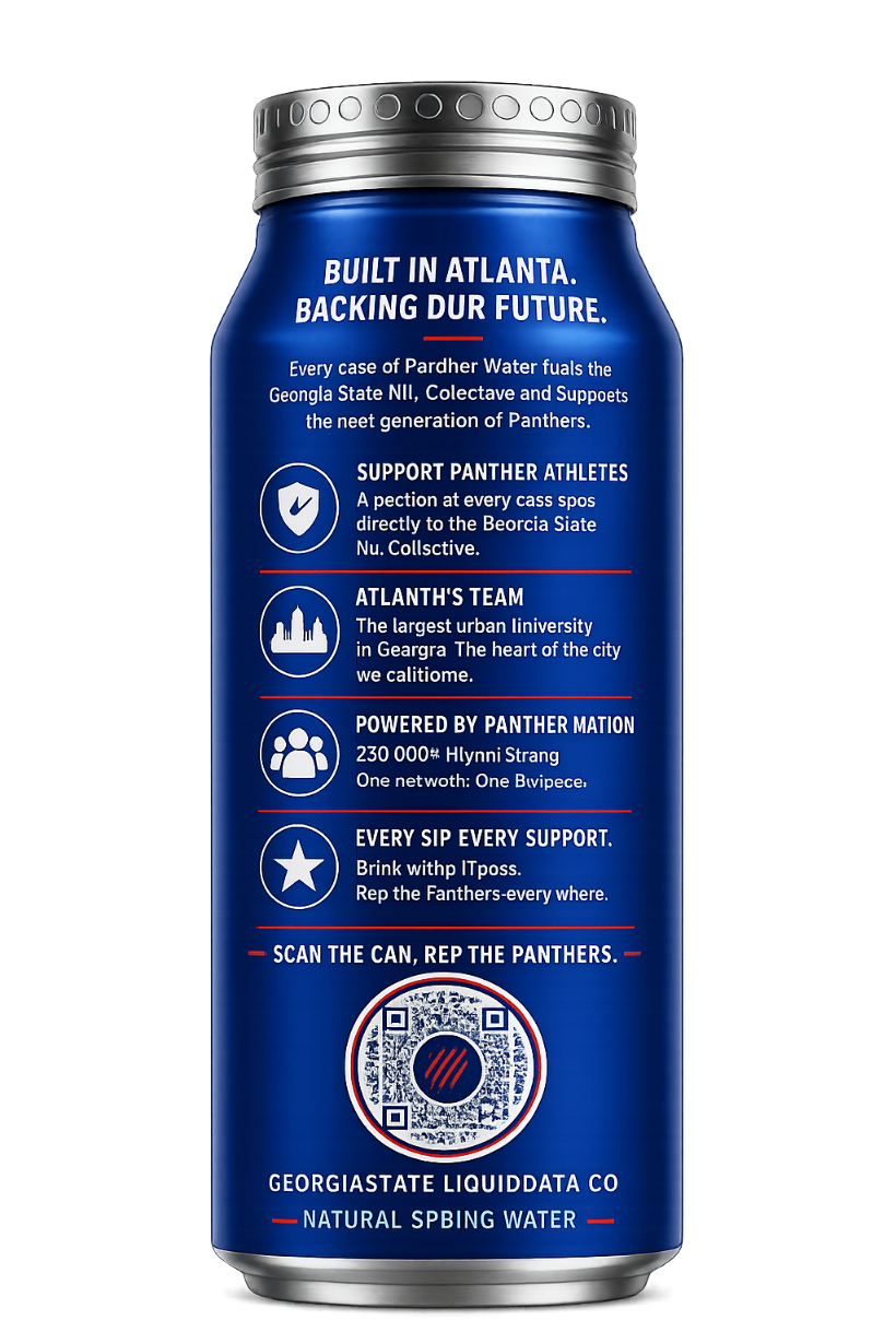 Georgia State Scan-the-Can bottle with QR code